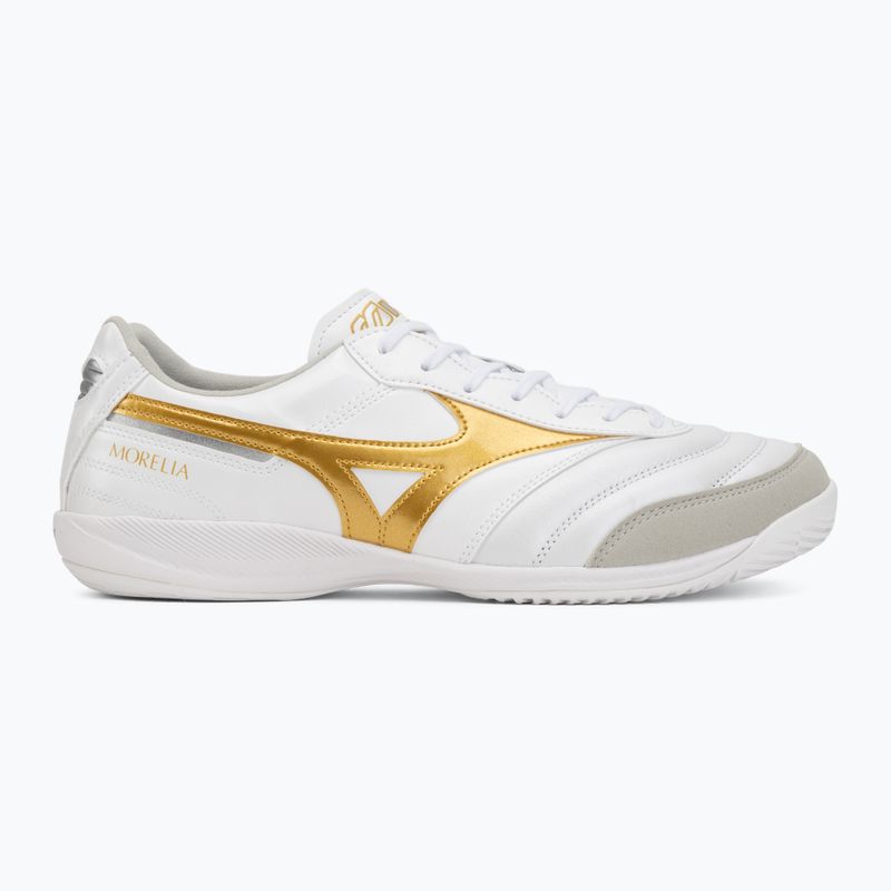 Futbalové kopačky Mizuno Morelia Sala Elite IN white/football gold/galaxy silver 2