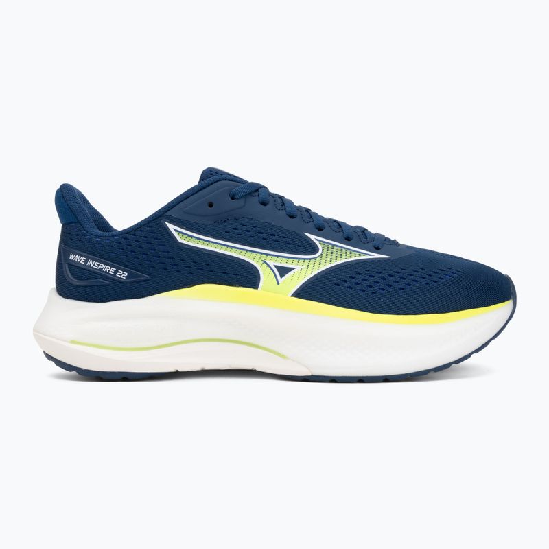 Pánske bežecké topánky Mizuno Wave Inspire 22 estate blue/lightning yellow 2