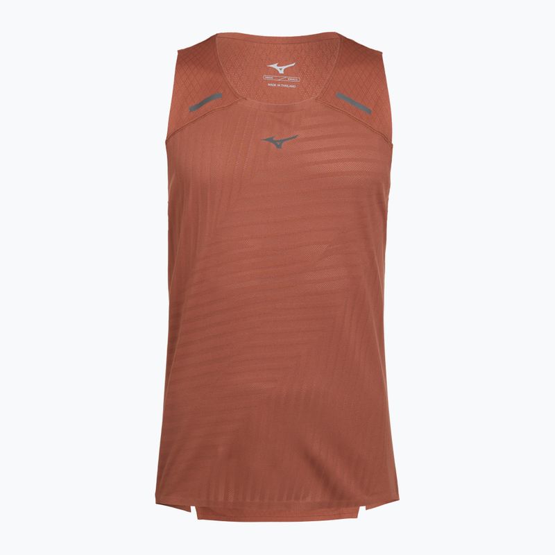 Pánske bežecké tričko Mizuno Tech Light Tank copper brown