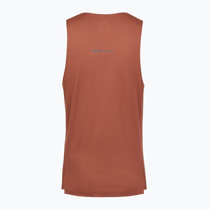 Pánske bežecké tričko Mizuno Tech Light Tank copper brown 2