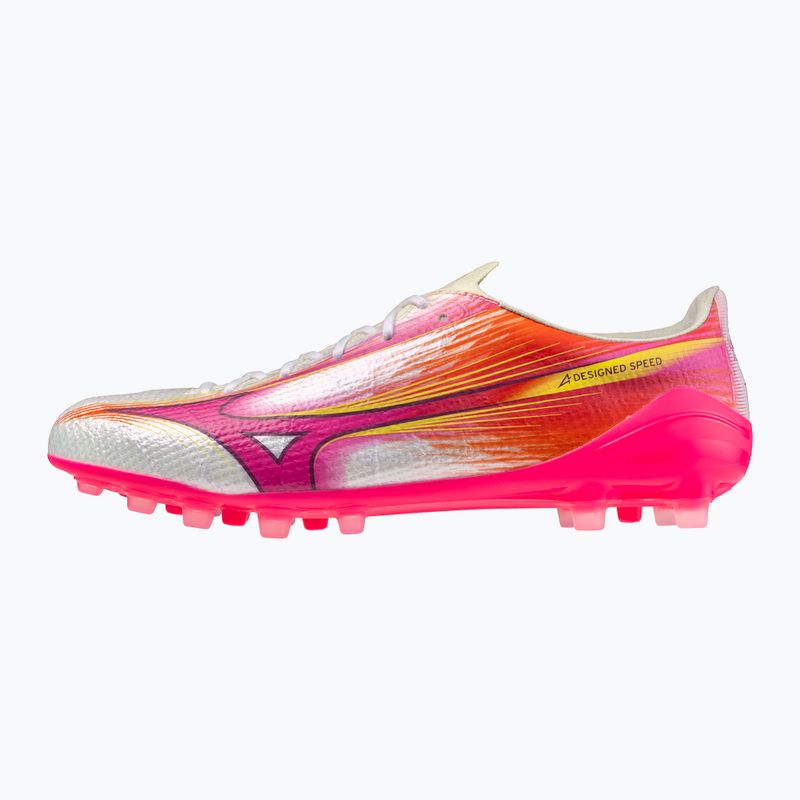 Kopačky Mizuno Alfa III Elite AG white/fuchsia purple