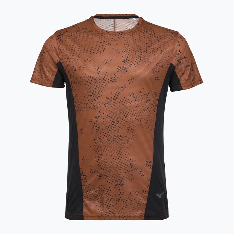 Pánske bežecké tričko Mizuno Active DryAeroFlow Graphic copper brown
