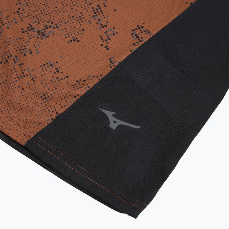 Pánske bežecké tričko Mizuno Active DryAeroFlow Graphic copper brown 3
