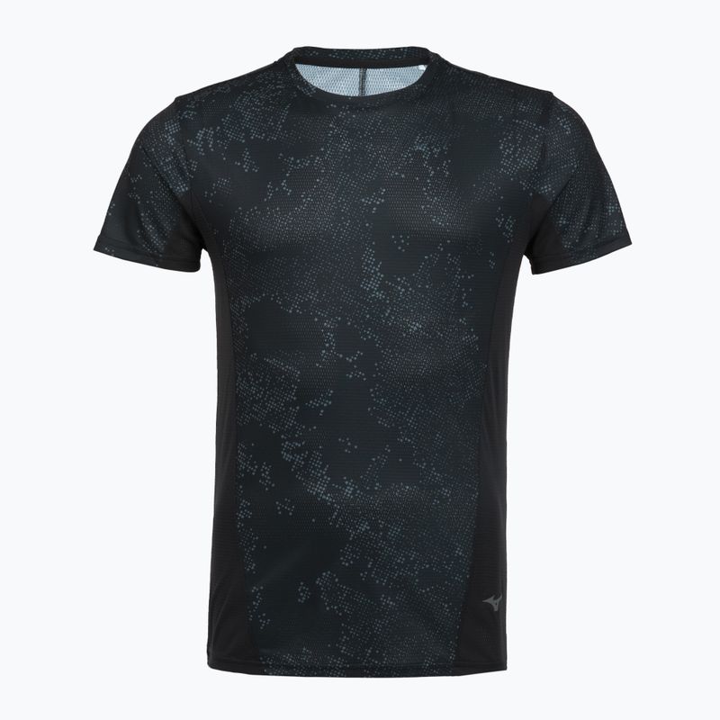 Pánske bežecké tričko Mizuno Active DryAeroFlow Graphic black/gray