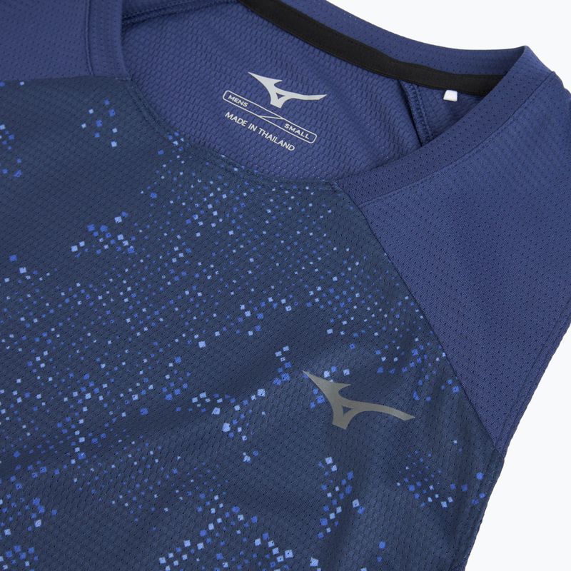 Pánske bežecké tričko Mizuno Active DryAeroFlow Graphic Tank Top estate blue 3
