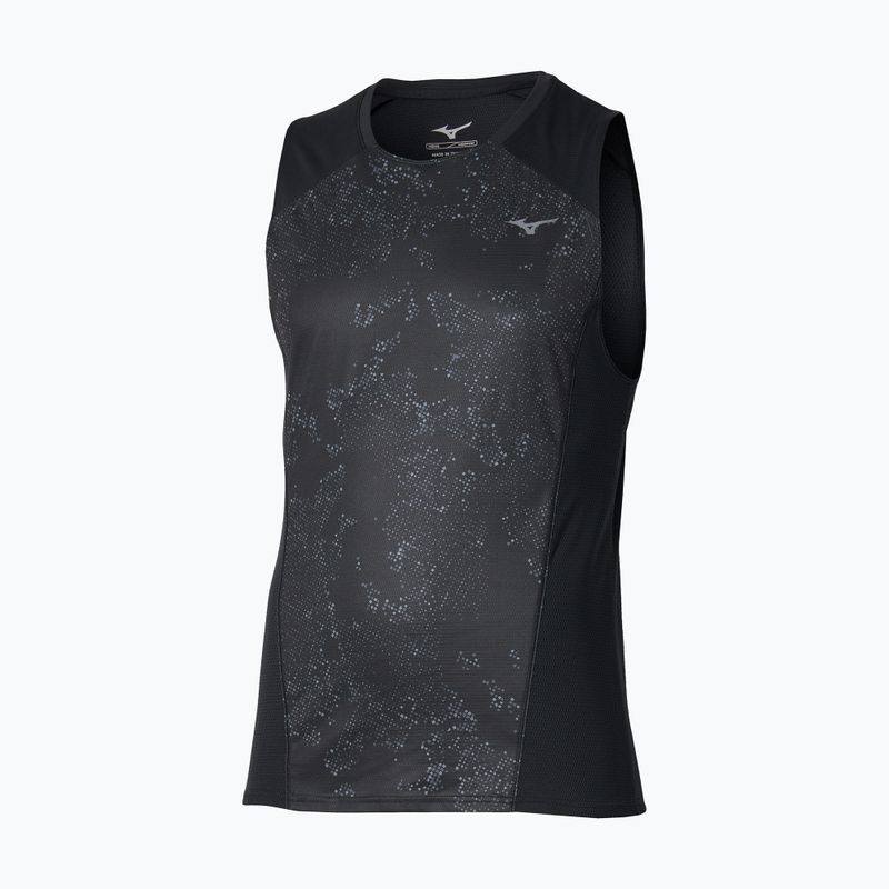 Pánske bežecké tričko  Mizuno Active DryAeroFlow Graphic Tank Top black/gray 2