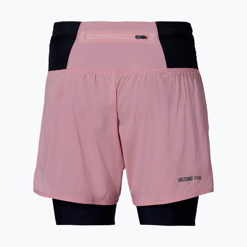 Dámske bežecké šortky Mizuno Trail Multipocket 2In1 Short rose elegance 2