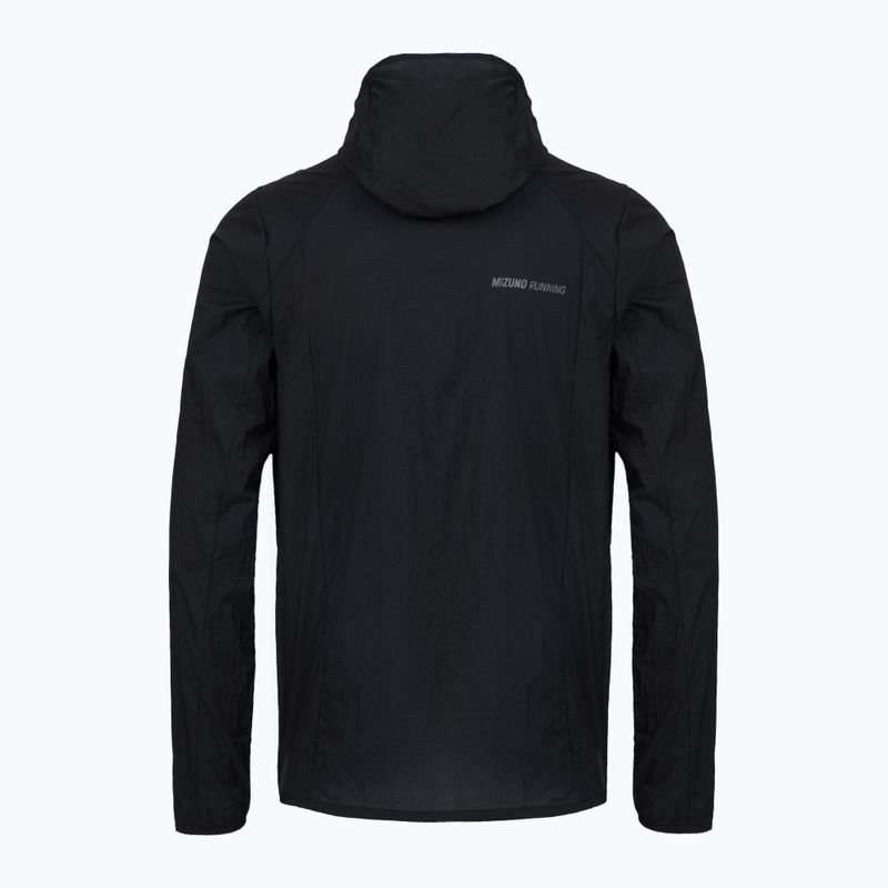 Pánska bežecká bunda Mizuno Tech Light Hooded black 2