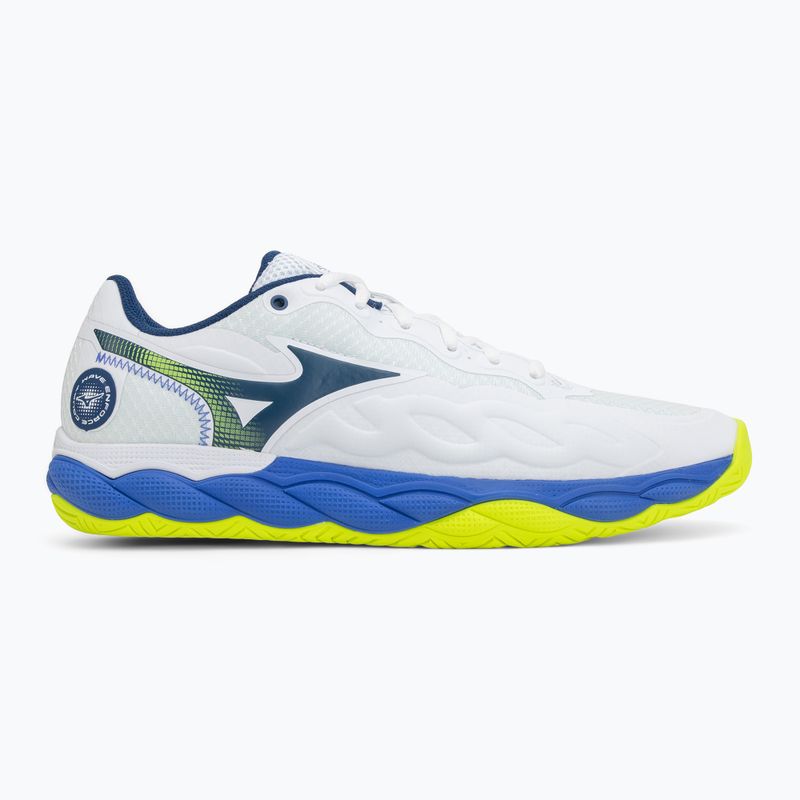 Pánske tenisové topánky  Mizuno Wave Enforce Court AC white/dazzling blue/ lightning 2
