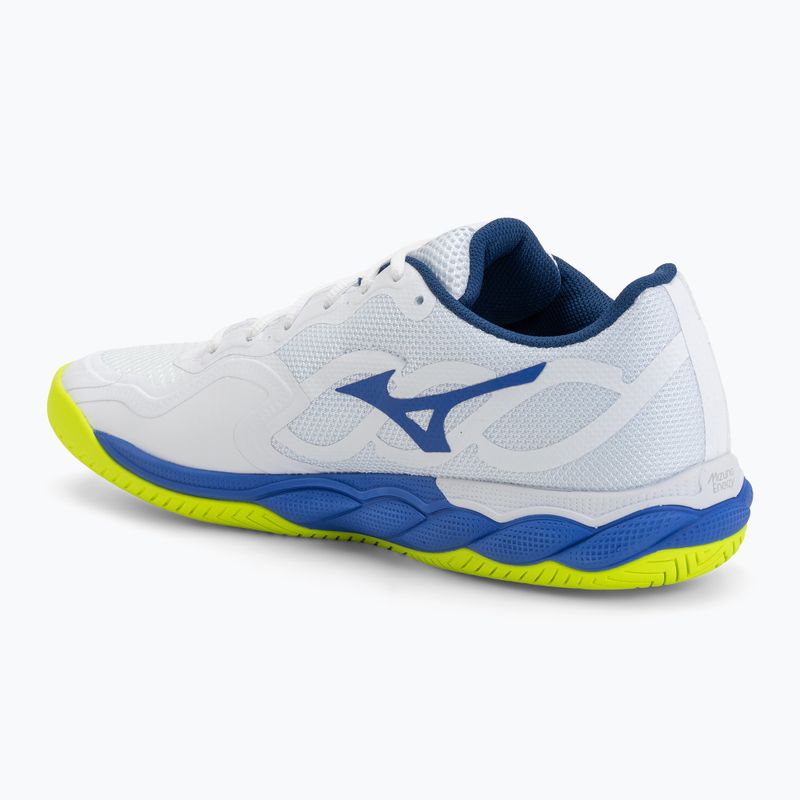 Pánske tenisové topánky  Mizuno Wave Enforce Court AC white/dazzling blue/ lightning 3