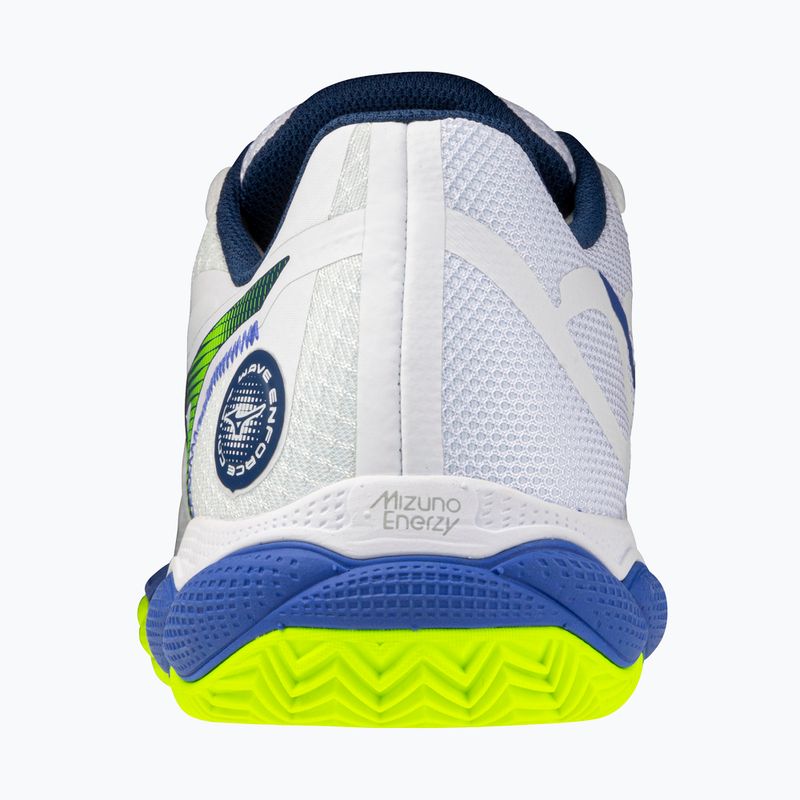 Pánske tenisové topánky  Mizuno Wave Enforce Court CC white/dazzling blue/lightning 3