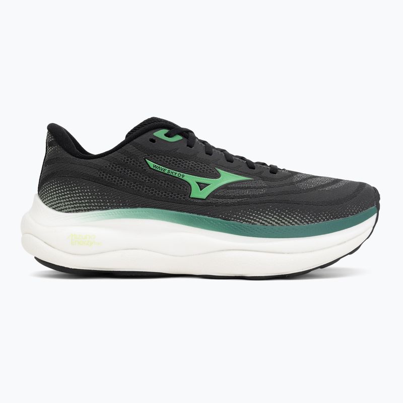 Pánske bežecké topánky Mizuno Wave Sky 9 black/goblin green/alpine green 2