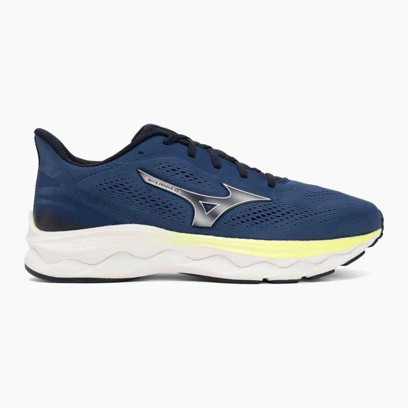 Pánske bežecké topánky Mizuno Wave Serene 2 estate blue/silver/lightning yellow 2