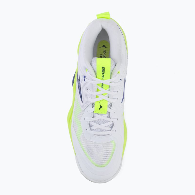 Volejbalové topánky Mizuno Wave Momentum Elite Mid white/lightning yellow/dazzling blue 5