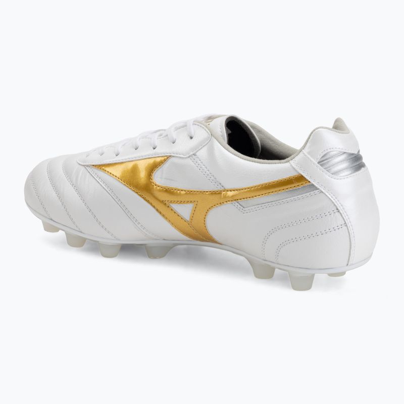 Kopačky Mizuno Morelia II Elite FG white/football gold/galaxy silver 3