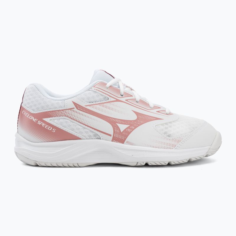 Dámske volejbalové topánky Mizuno Cyclone Speed 5 white/rose elegance/lava falls 2
