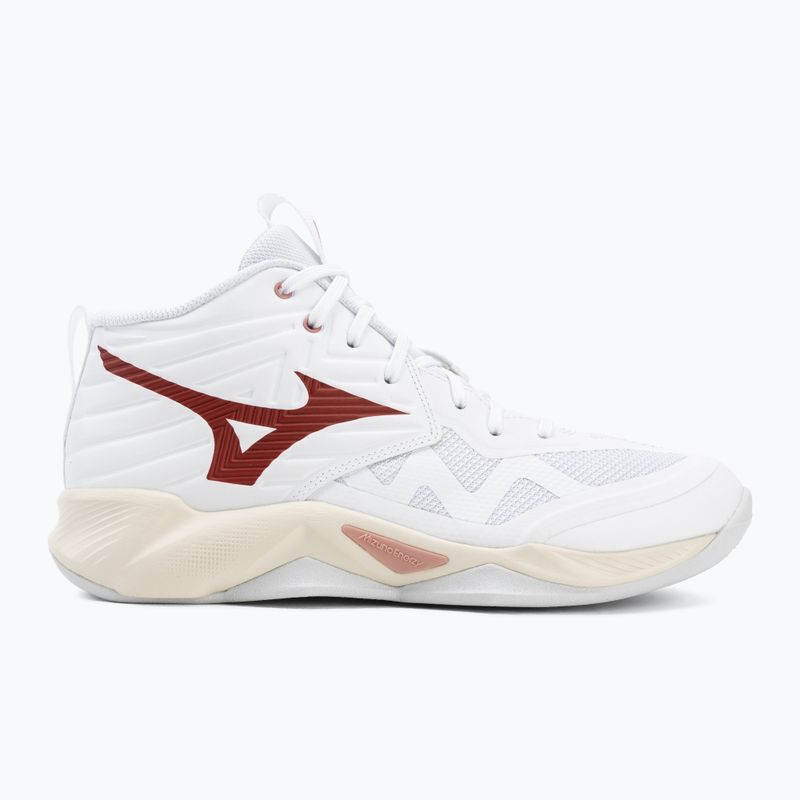 Dámske volejbalové topánky Mizuno Wave Momentum Pro Mid white/rose elegance/lava falls 2