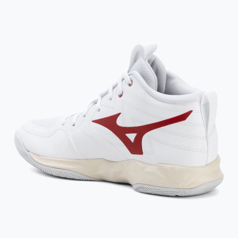 Dámske volejbalové topánky Mizuno Wave Momentum Pro Mid white/rose elegance/lava falls 3