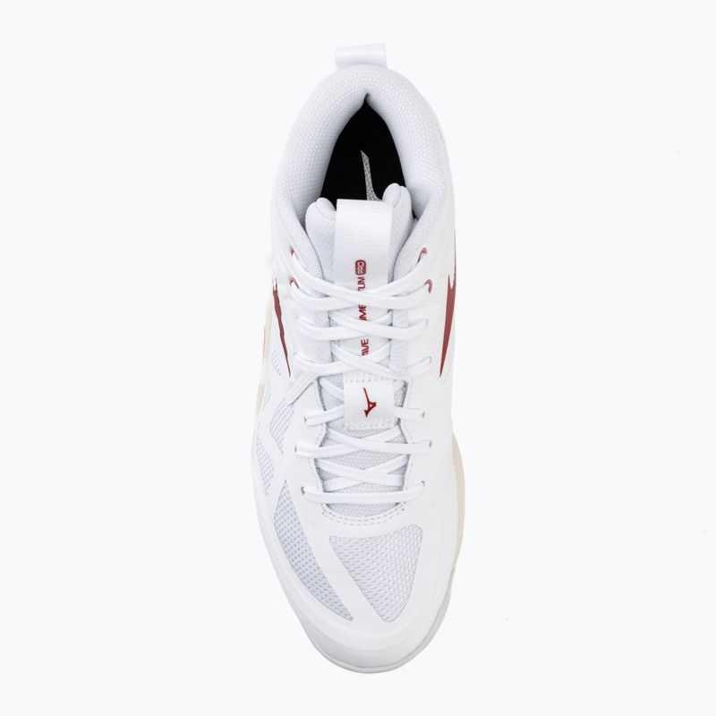 Dámske volejbalové topánky Mizuno Wave Momentum Pro Mid white/rose elegance/lava falls 5