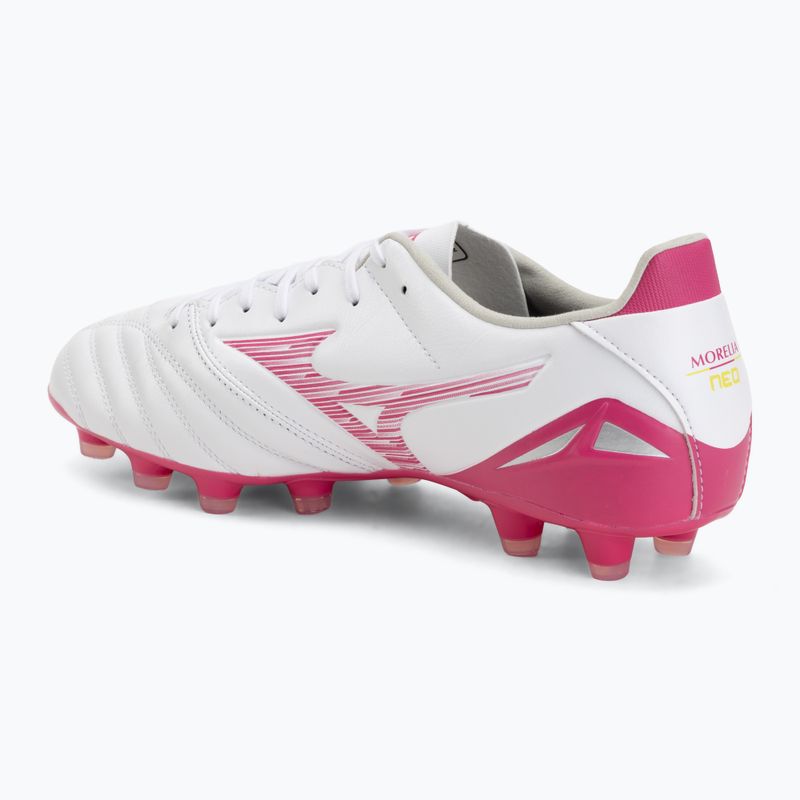 Futbalové kopačky Mizuno Morelia Neo IV Pro FG white/fuchsia purple/fuchsia purple 3