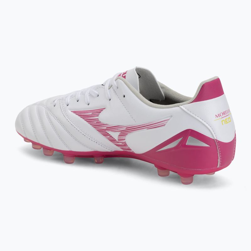 Futbalové kopačky Mizuno Morelia Neo IV Pro AG white/fuchsia purple/fuchsia purple 3