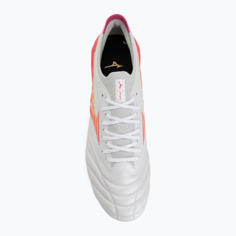 Kopačky Mizuno Morelia Neo IV Beta Japan FG white/pink tetra/fuchsia purple 5