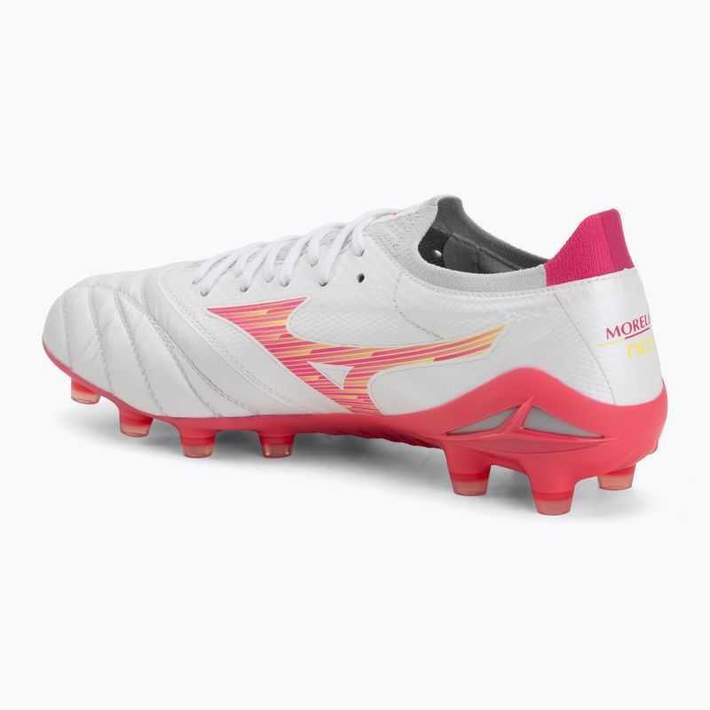 Futbalové kopačky Mizuno Morelia Neo IV Beta Elite FG white/pink tetra/fuchsia purple 3