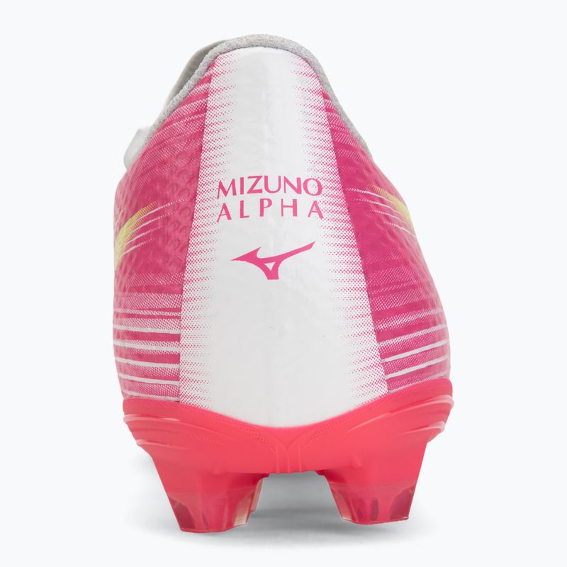 Detské kopačky Mizuno Alfa III Select Jr FG white/fuchsia purple 6