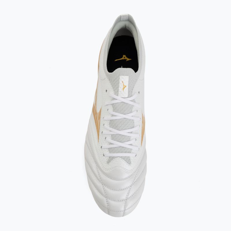Futbalové kopačky Mizuno Morelia Neo IV Beta Elite Mix white/mp gold/cool gray 3c 5
