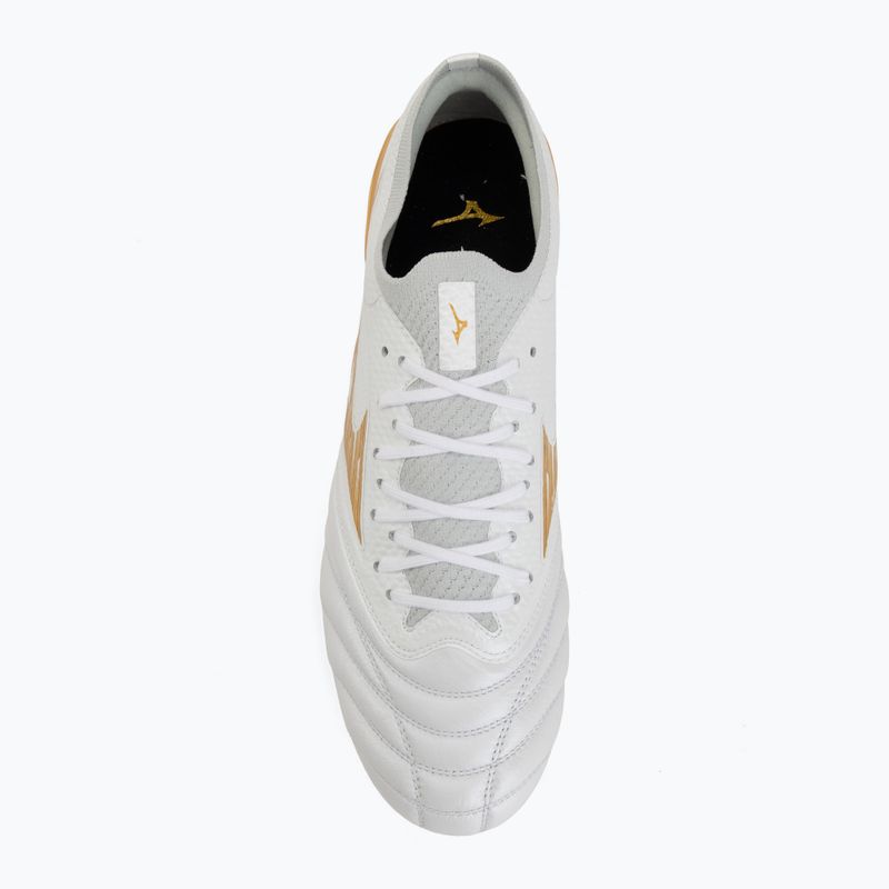 Futbalové kopačky Mizuno Morelia Neo IV Beta Elite AG white/mp gold/cool gray 3c 5