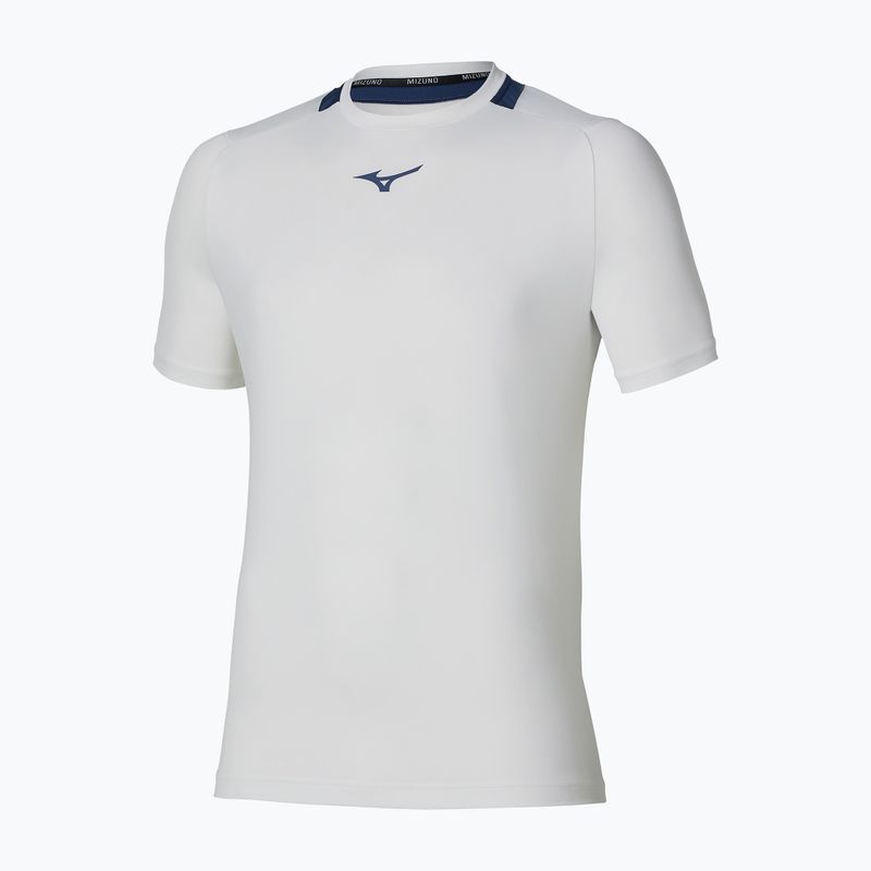 Pánske tenisové tričko Mizuno Tennis Core Short Sleeve Tee white/insignia blue