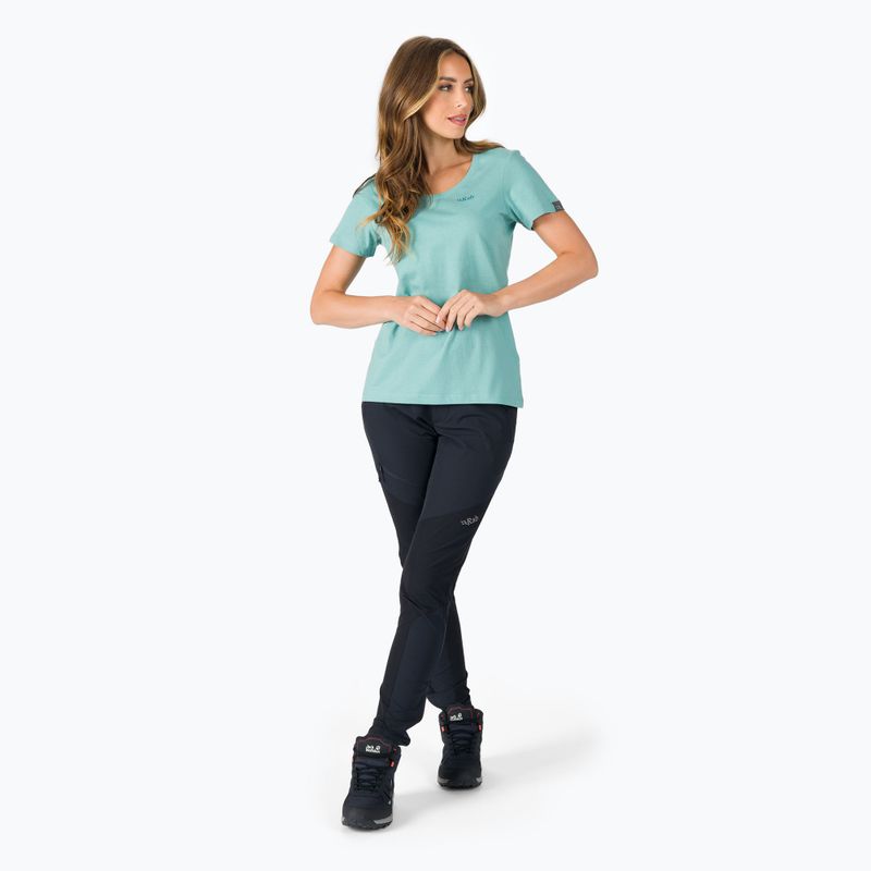 Dámske trekové tričko Rab Stance Mountain Peak green QCB-67 2