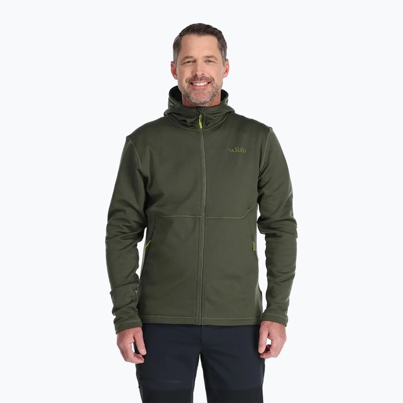 Pánska mikina Rab Superflux Hoody army QFE-89