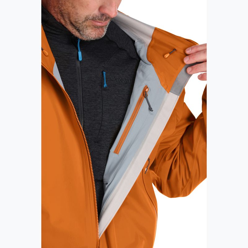 Pánska bunda do dažďa Rab Kinetic Alpine 2.0 marmalade 5