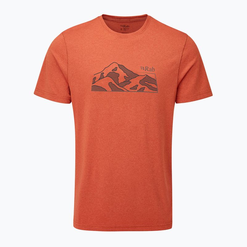 Pánske tričko Rab Mantle Mountain Tee red clay 5