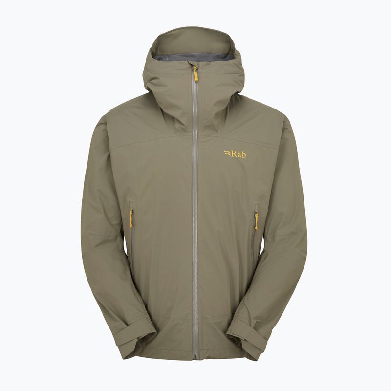 Bunda do dažďa pánska Rab Downpour Light light khaki 9
