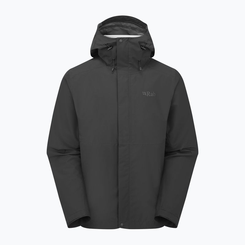 Pánska bunda do dažďa Rab Downpour black