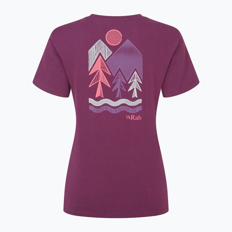 Dámske tričko Rab Tuku Vista Tee mulberry 2