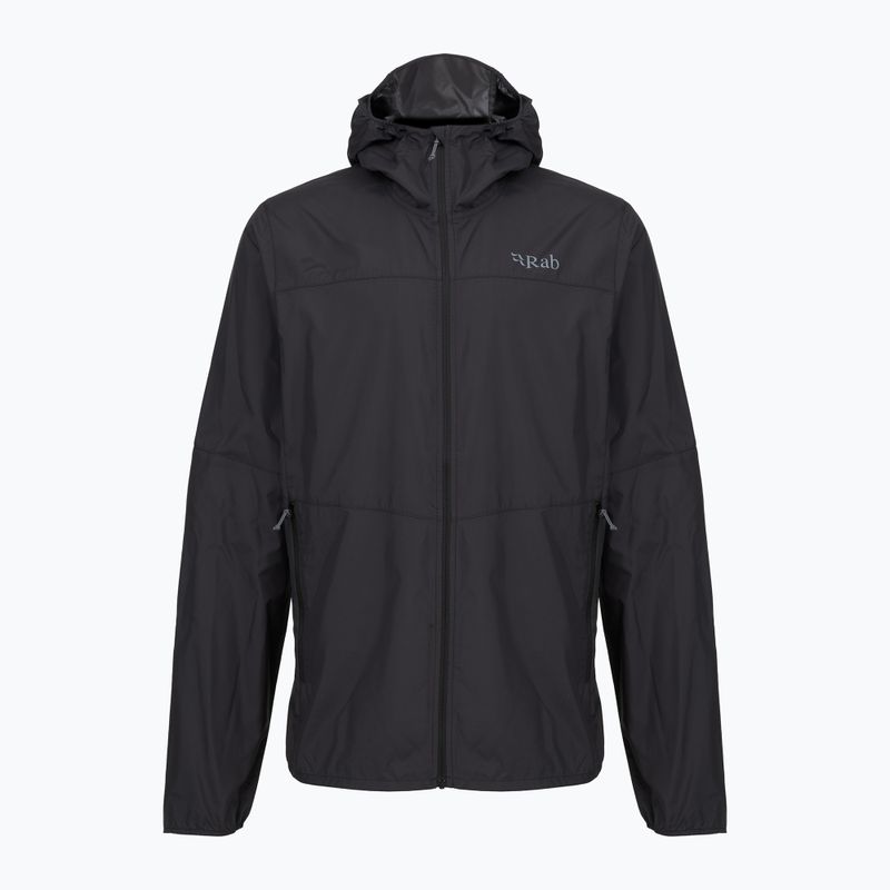 Pánska vetrovka Rab Windgather Hoody black