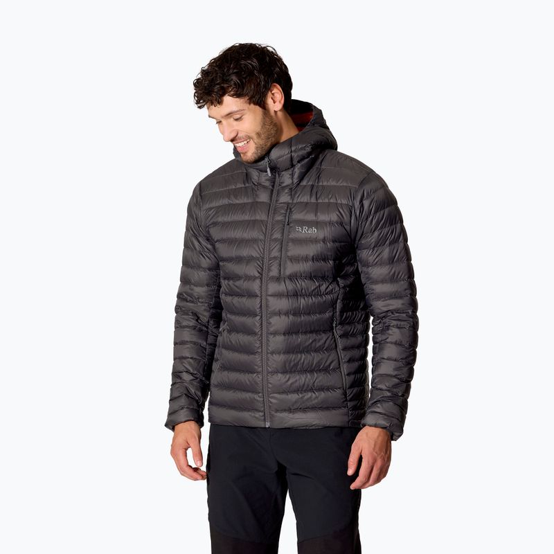 Pánska páperová bunda Rab Microlight Alpine Hoody graphene