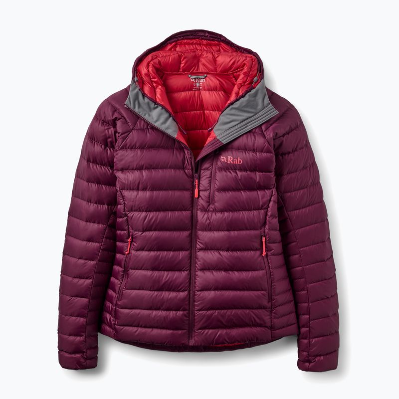 Dámska páperová bunda Rab Microlight Alpine Hoody mulberry