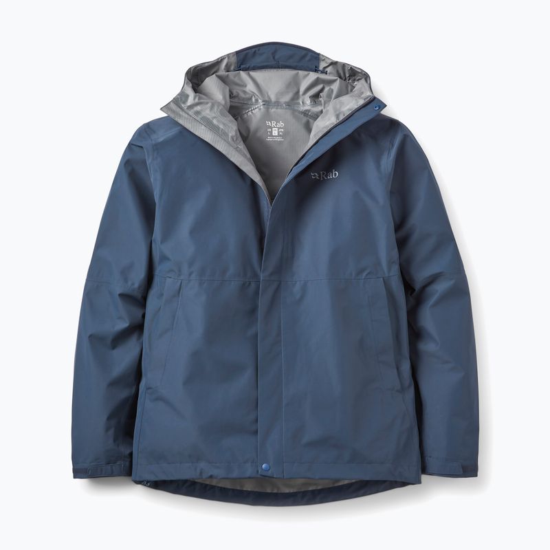 Pánska nepremokavá bunda Rab Downpour Jacket galaxy blue