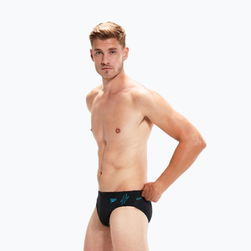 Pánske plavecké nohavičky Speedo Hyper Boom Splice Black/Blue 8-00301715147 5