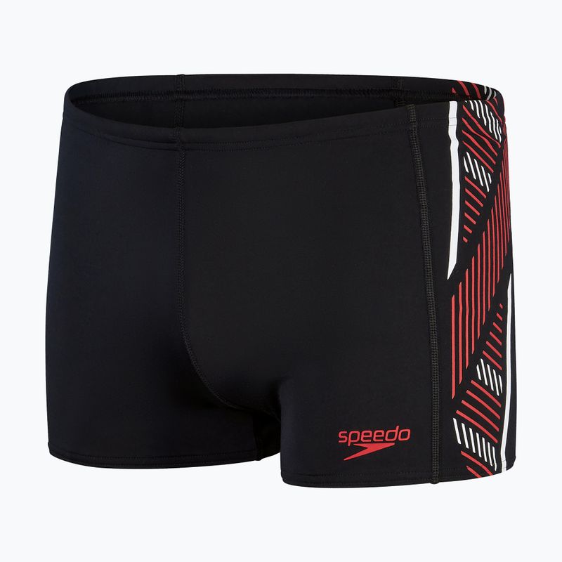 Pánske plavecké boxerky Speedo Tech Panel Aquashort čierno-červené 8-00303514539 4