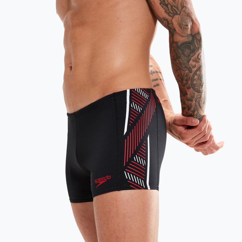 Pánske plavecké boxerky Speedo Tech Panel Aquashort čierno-červené 8-00303514539 7