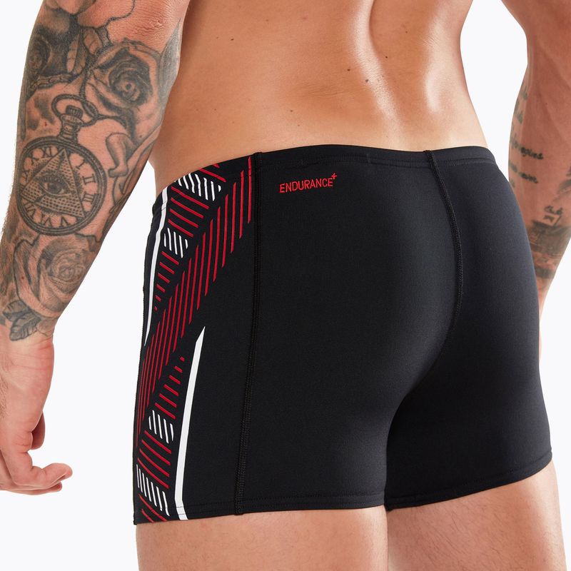 Pánske plavecké boxerky Speedo Tech Panel Aquashort čierno-červené 8-00303514539 8