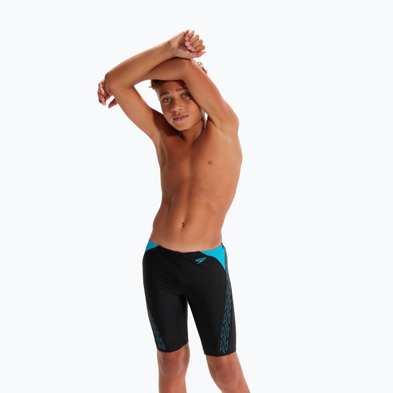 Speedo Hyper Boom Logo Splice Detský plavecký džem Black 8-00315215176 5