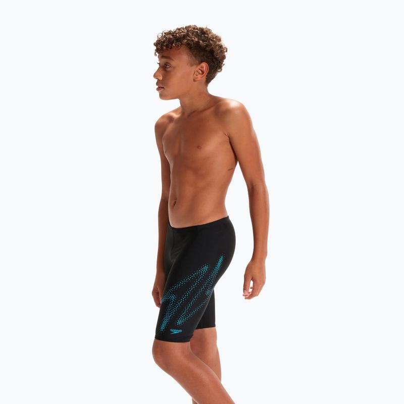 Speedo Hyper Boom Logo Umiestnenie Detský plavecký džem čierny 8-00315515182 6