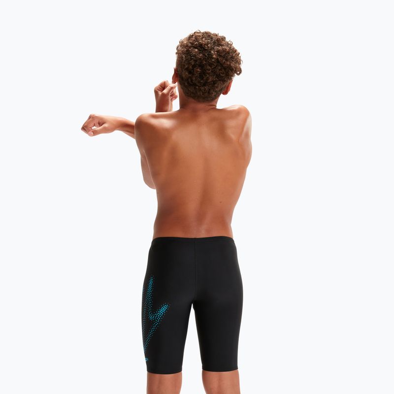 Speedo Hyper Boom Logo Umiestnenie Detský plavecký džem čierny 8-00315515182 7