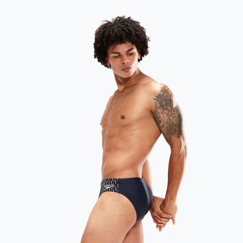 Pánske plavecké nohavičky Speedo Medley Logo 7 cm Brief tmavomodré 8-0973906873 6